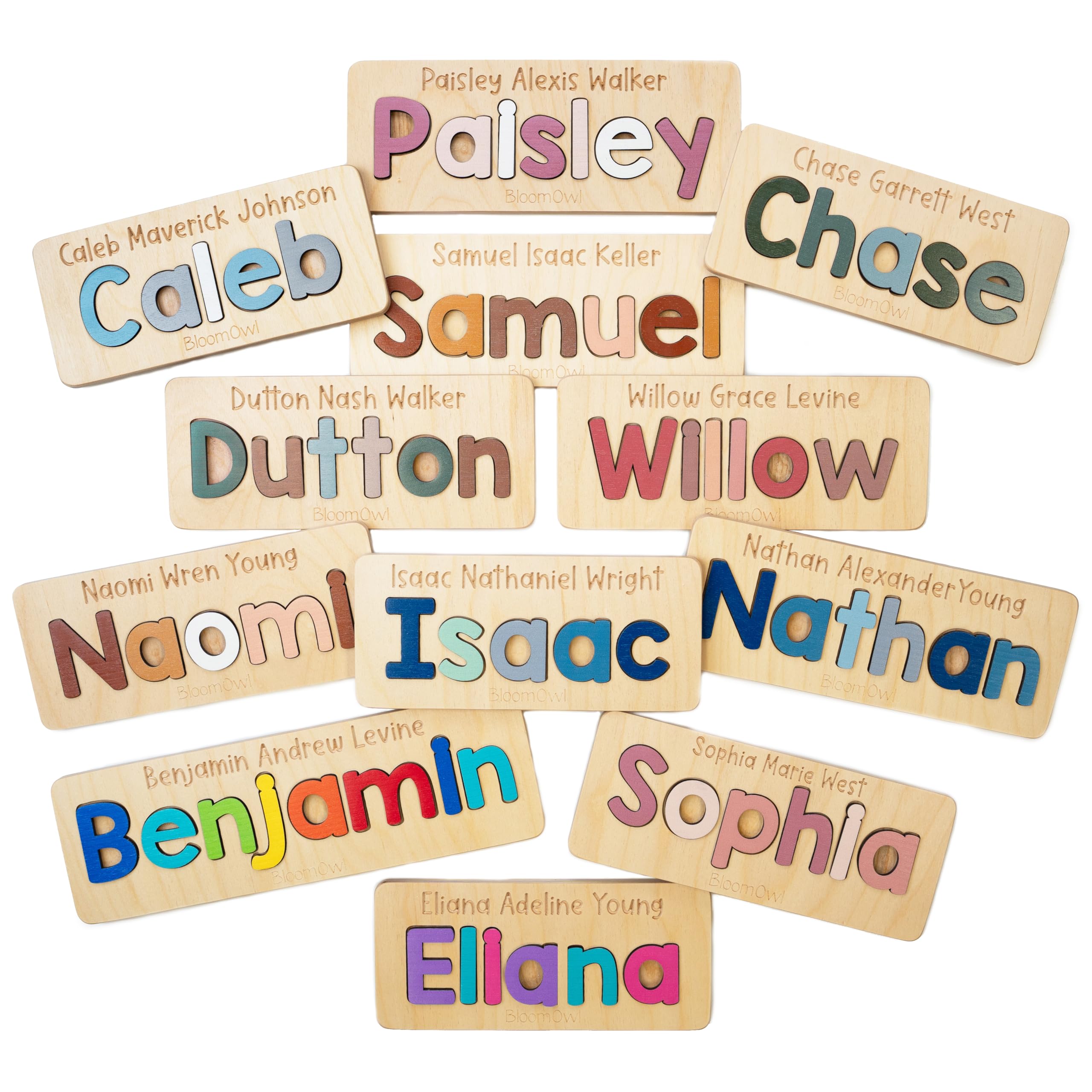 Amazon.com: Personalized Wooden Name Puzzle for Kids, Handmade in